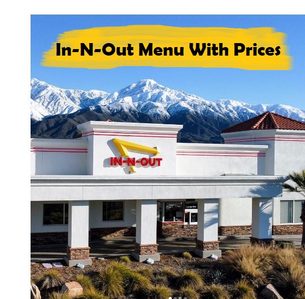 InNOut Menu With Prices InNOut Menu